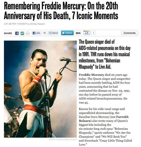 Freddie Mercury's Death (link)