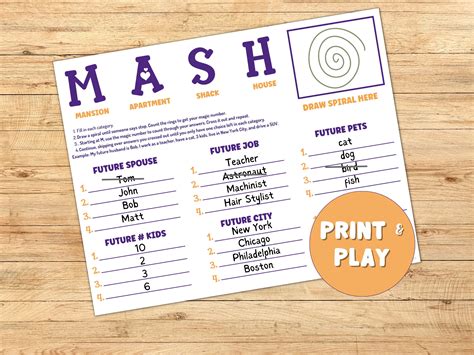 Mash game categories – Artofit