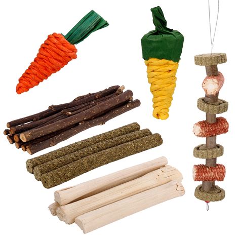 Natural Pet Treats 8-Pack Timothy Hay Chew Toys For Rabbits & Small ...
