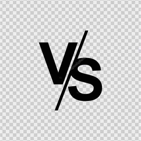 Vs Letters or Versus Logo Vector Sign Isolated on Transparent ...
