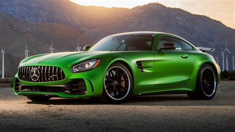 Download AMG GTR Against Windmills Wallpaper | Wallpapers.com