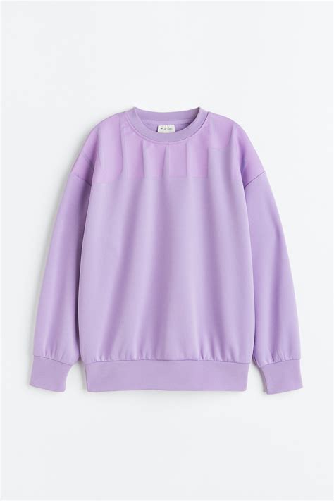 DryMove™ Oversized sports sweatshirt - Light purple - Kids | H&M IN