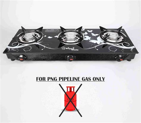 Sigri-wala 3B PNG/CNG Compatible Stainless Steel, Glass Manual Gas Sto ...