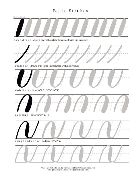 Calligraphy Practice Sheet Printable
