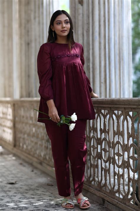 Hanna Burgundy Coord – Kaseenda