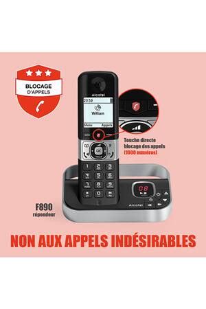 Téléphone sans fil Alcatel F890 Voice Duo Pack sans fil | Darty