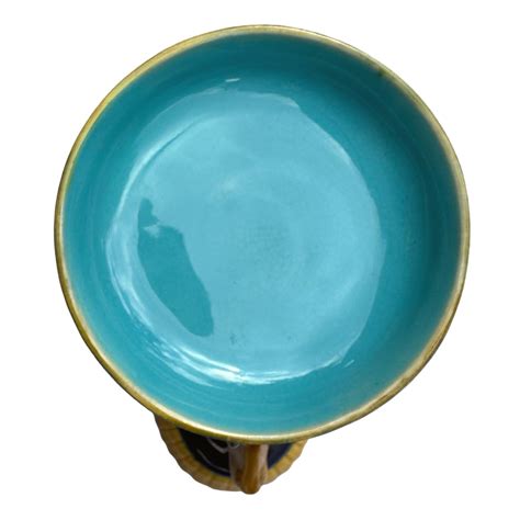 A Minton Majolica Stag's Head Small Taza in Cobalt Blue, English, ca ...