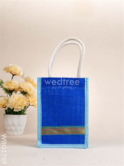 Jute Bag - Zari Border - WBG1769 – Wedtree