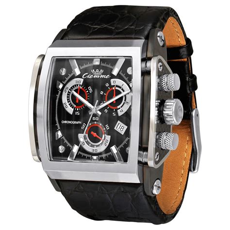 Ciemme Luxury ETA Chronograph Quartz Movement Stainless Steel Black ...