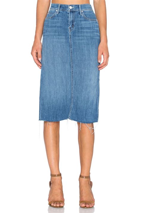MOTHER The Back Slit Midi Skirt in Derby Dreams | REVOLVE