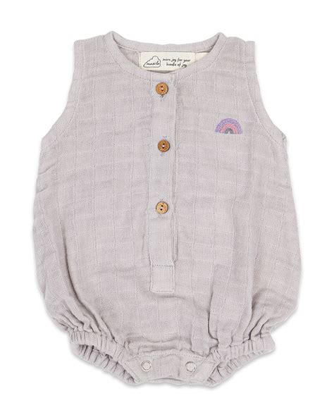 Masilo Grey Romper-Solid-Organic-Cotton-Muslin-For Infants-Extra 5% Off ...