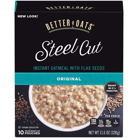 Amazon.com: 2 pack Better Oats, Steel Cut Classic Instant Oatmeal With ...
