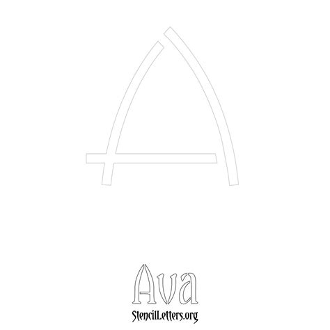 Ava Free Printable Name Stencils with 6 Unique Typography Styles and ...
