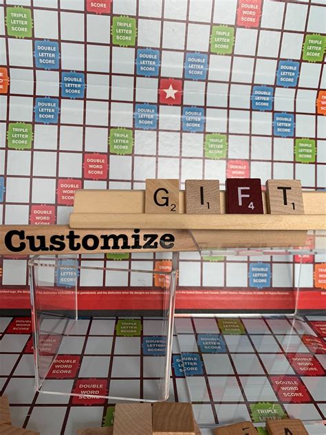 Personalized Scrabble Tile Holder, Scrabble Game Accessories, Gift for ...