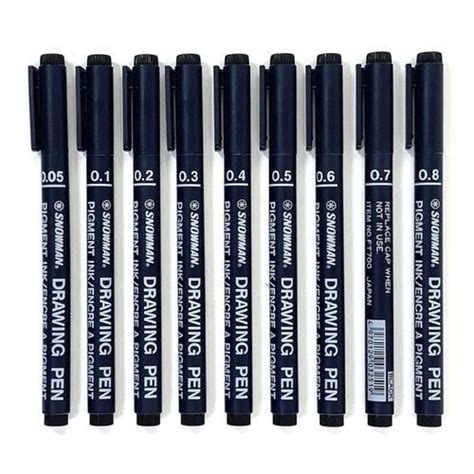 Jual Drawing Pen Snowman FT 700 / Calligrapy Pen / Spidol Gambar Satuan ...