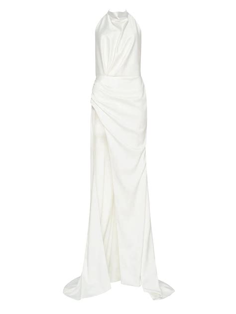 Sheath Prom Dresses Elegant Dress Prom Court Train Sleeveless Halter ...