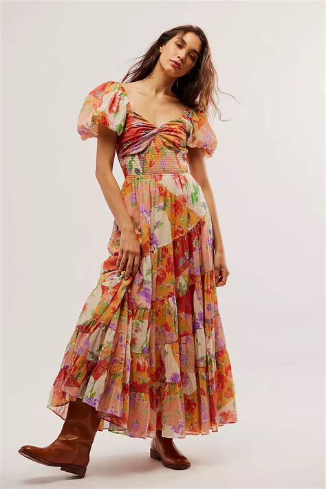 Short Sleeve Sundrenched Maxi Dress | Free People | Maxi dress, Maxi ...
