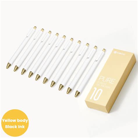 Kaco Pure Soft Touch Candy Black Ink Gel Pens- Pack of 10 - SCOOBOO - Kaco