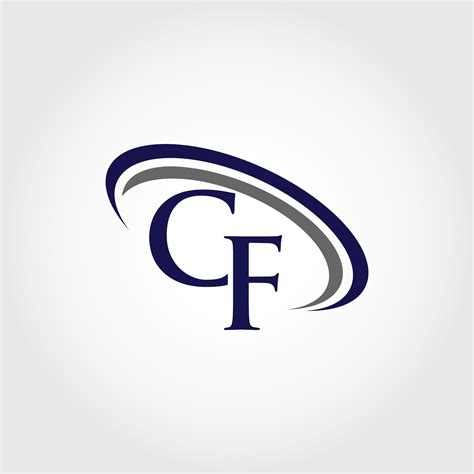 Monogram CF Logo Design By Vectorseller | TheHungryJPEG.com
