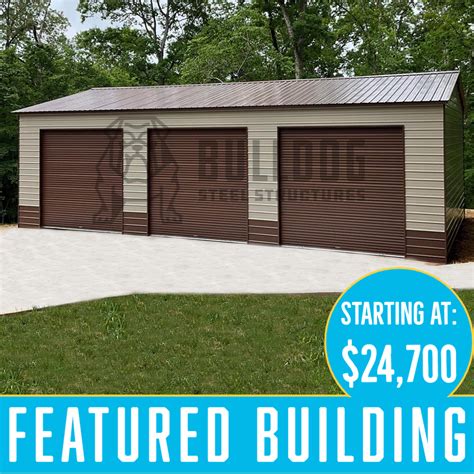 30’ x 50’ x 14’ Garage | Bulldog Steel Structures