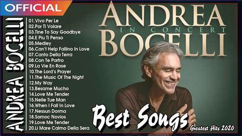 Andrea Bocelli Greatest Hits Full Album - The Best Songs of Andrea ...
