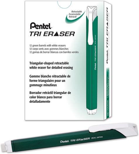 Pentel Tri Eraser Retractable Eraser, Metallic Green India | Ubuy