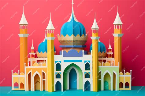 Premium Photo | A traditional islamic religious mosque building made ...