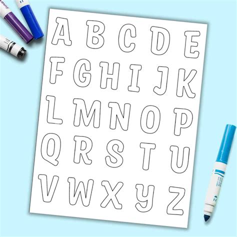 Printable Bubble Letters Of The Alphabet - Printable Planet