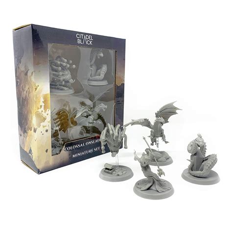 Buy Citadel Black Colossal Onslaught Miniatures Set - 4 Pack - Large ...