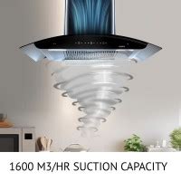 Elica WD TFL HAC 90 MS NERO with Installation Kit Included Auto Clean ...