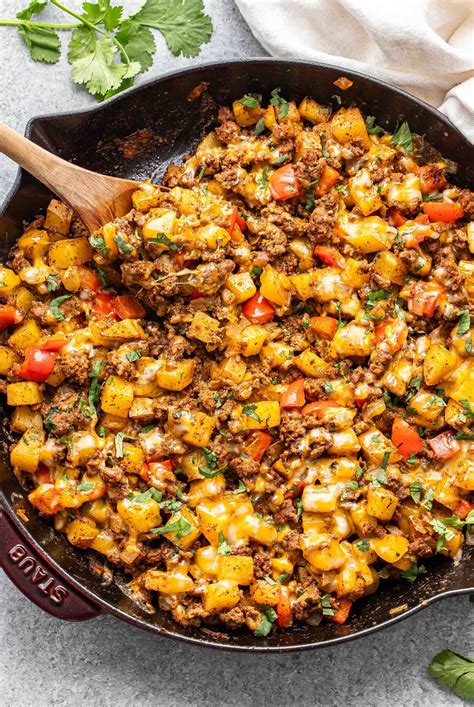 Mexican Ground Beef and Potato Skillet