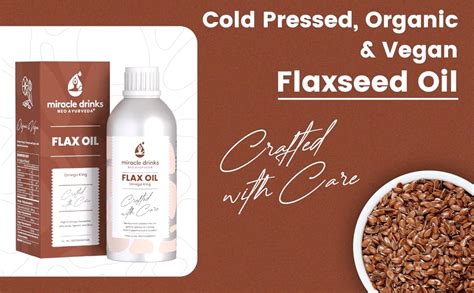 Miracle Drinks Neo Ayurveda Organic Vegan Cold Pressed Flaxseed Oil ...