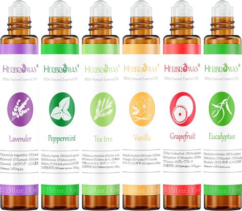 Amazon.com: Essential Oil Roll On Set with Lavender, Peppermint ...