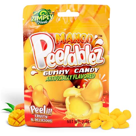 Peelable Mango Gummies Pack of 3 - Resealable 2.46 Oz Each, 4D Gummies ...