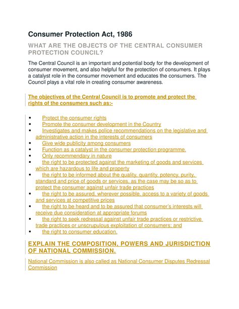 Consumer Protection act - It plays a catalyst role in the consumer ...