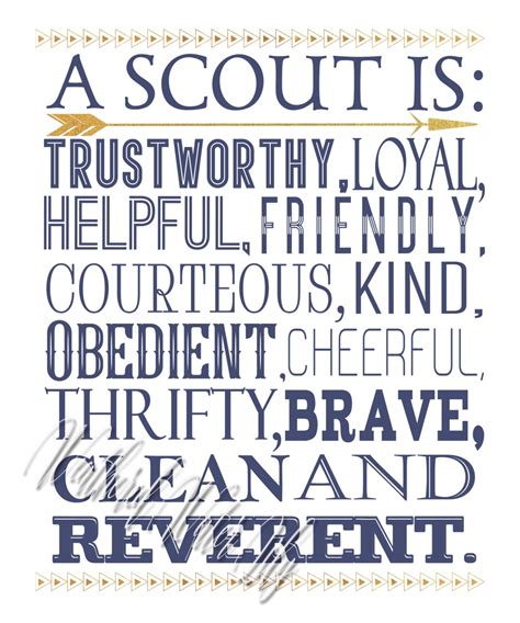 Scout Oath Law Motto Slogan Digital Prints Cub Scouts | Etsy