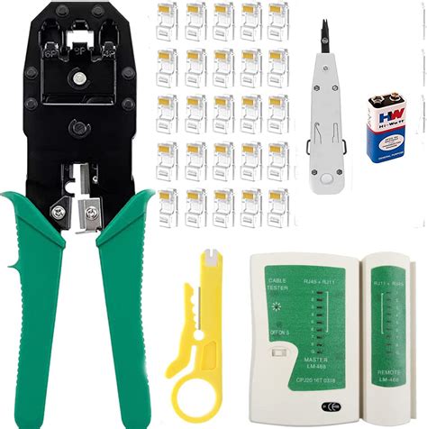 Civon KD1 Punch Down Tool + RJ11 RJ45 Crimping Tool + Wire Stripper ...