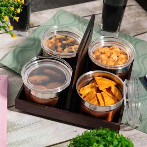 Buy FnS Avila Revolving Snack Serving Set (Rose Gold)