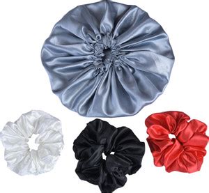 NNR SATIN SILK SLEEPING BONNET & SCRUNCHIES COMBO-22_2 - Price in India ...
