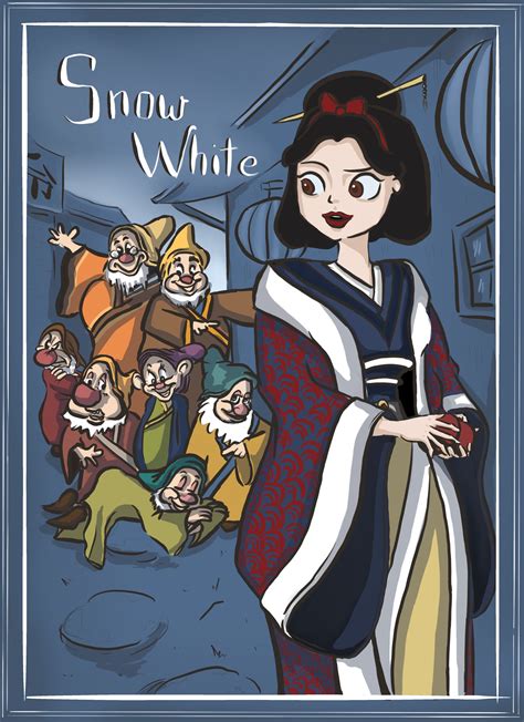 ArtStation - Book Cover - Snow White in Japan