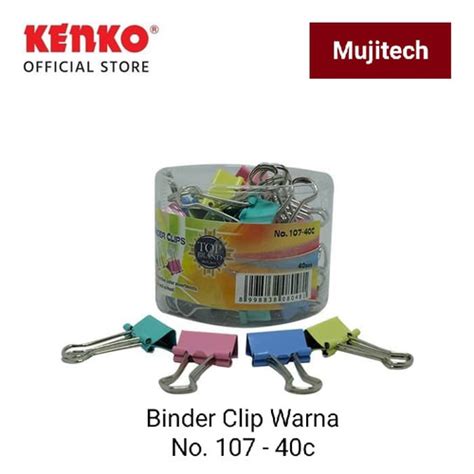 Jual KENKO BINDER CLIP COLOR No.107-40c ( 1 Drum ) - Kab. Tangerang ...