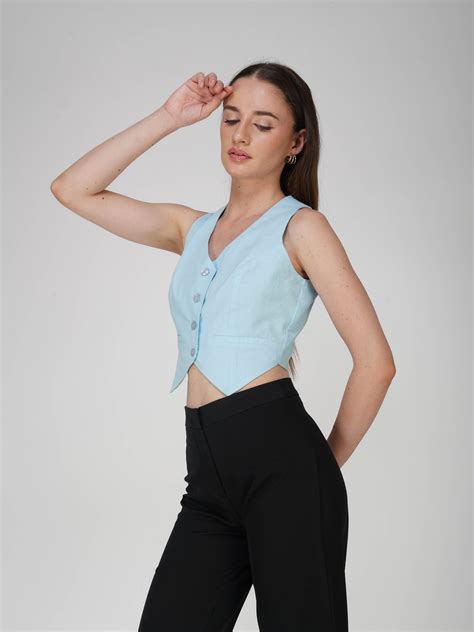 Blue Tailored Waistcoat - Frost Waistcoat (Sky)