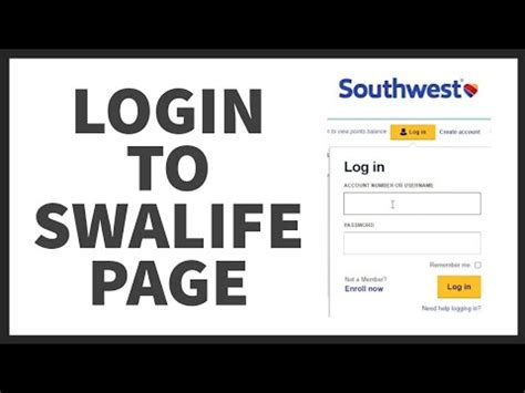 Swalife Login Page | South West Airlines Login Page | Swalife.com - YouTube