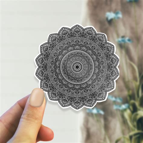 Nature Black Mandala - Laptop / Mobile Sticker – Designs By Jayshree
