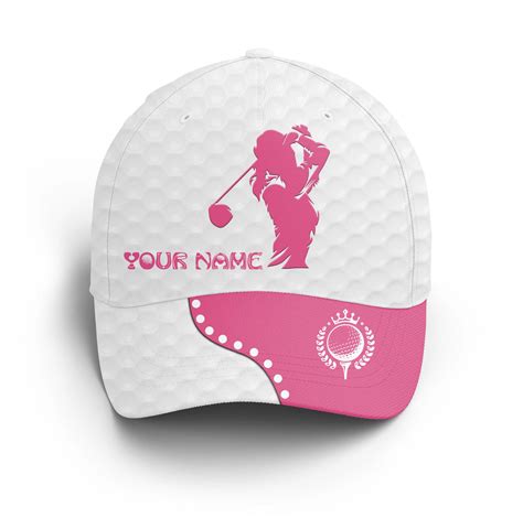 Women Golfer hat custom name multi-color white golf hats Unisex Baseba ...