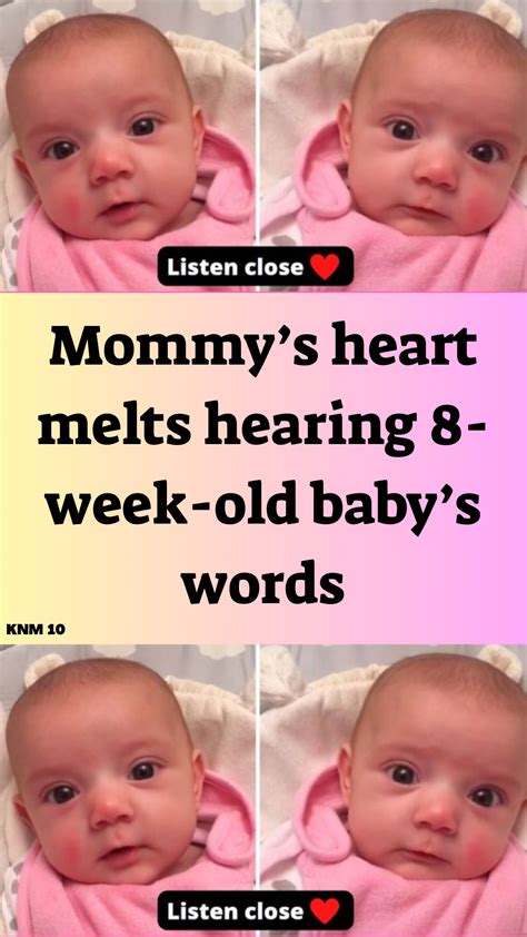 Mommy's heart melts hearing 8-week-old baby's words | Baby words ...