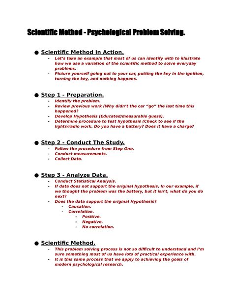 Image result for Scientific Method Problem Solving