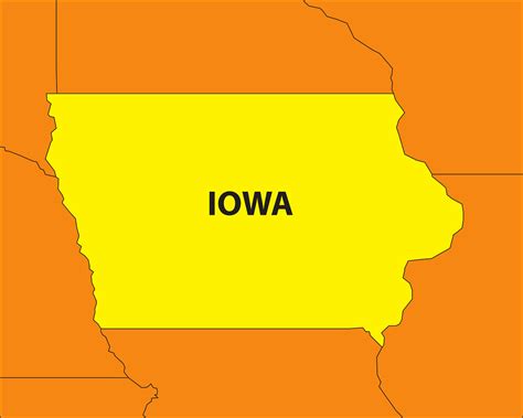 Iowa State Map · Free vector graphic on Pixabay