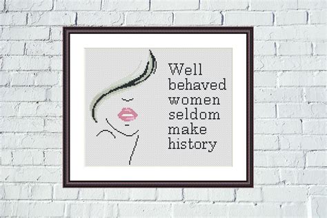 Tango Stitch easy cross stitch designs: Well behaved women Feminist ...