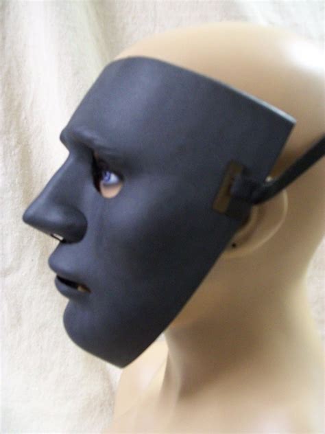 Creepy Matte Black Blank Face Costume Mask Purge Faceless Stalker ...